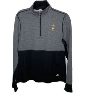 Arizona State Sun Devils NCAA adidas Grey Women's 1/2 Zip Climalite Pullover L